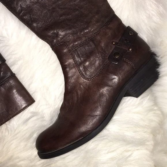 Geox Shoes Geox Leather Riding Boots Sz 6 Poshmark